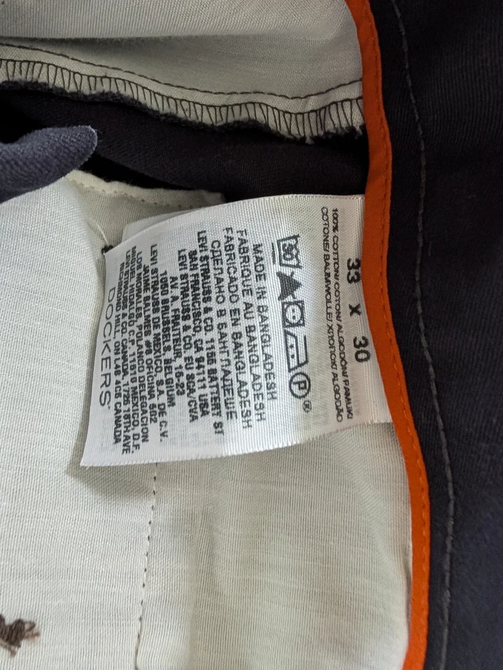 Nwot Men's Navy Chino Khaki Pants 33x30